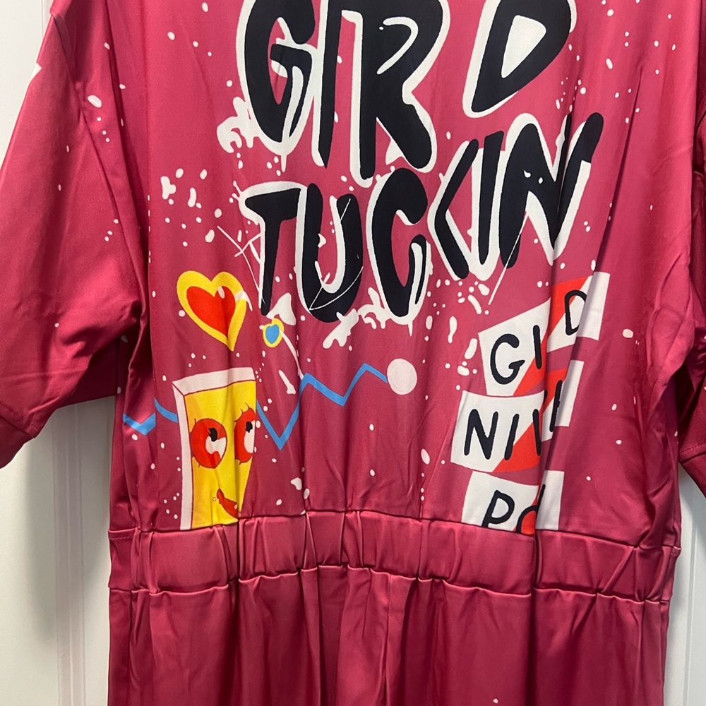 Red Graphic Jumpsuit - Picture 3 of 3